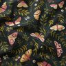 Dekostoff Halbpanama Schmetterlinge – dunkelgrün/khaki,  thumbnail number 2