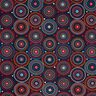 Badeanzugstoff Mandala – schwarzblau/feuerrot | Reststück 100cm,  thumbnail number 1