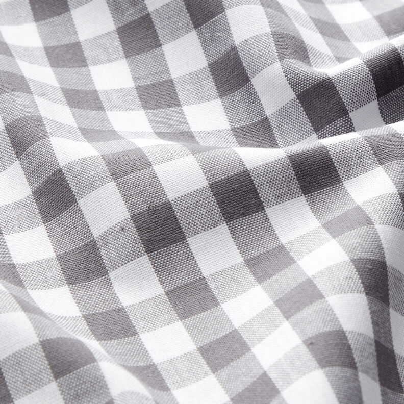 Baumwollstoff Vichykaro 1 cm – perlgrau/weiss,  image number 2