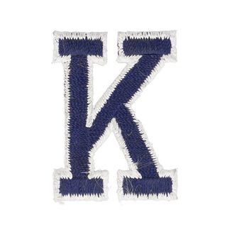 Applikation Buchstabe K [ Höhe: 4,6 cm ] – marineblau, 