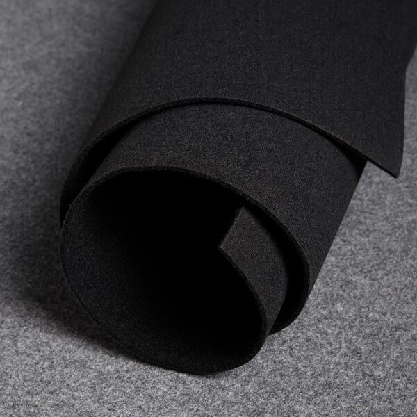 Filz 100 cm / 4 mm stark – schwarz | Reststück 50cm