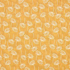 Möbelstoff Jacquard Pusteblumen – senf, 