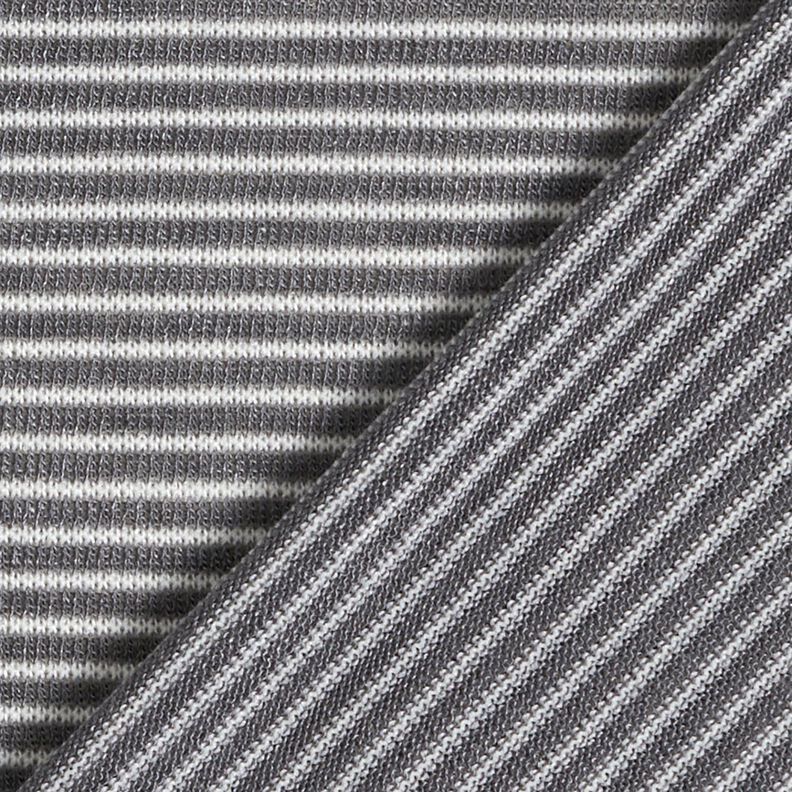 Feinstrick schmale Streifen – altsilber/weiss,  image number 4