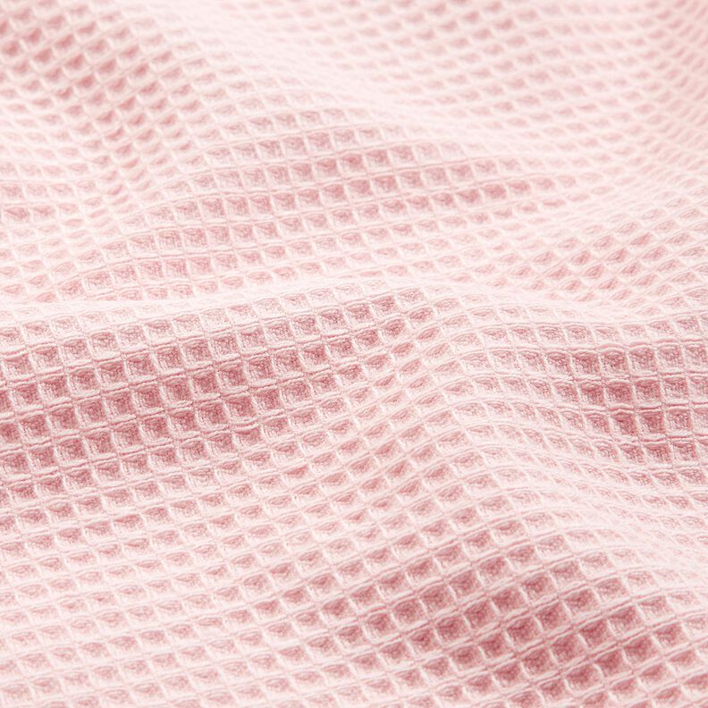 Frotteestoff/Waffelpiqué Uni – rosé, image number 3
