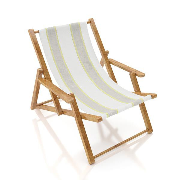 Outdoorstoff Canvas Streifen – grau/gelb, image number 9