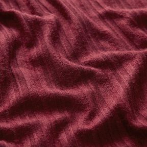 Rippenstrick Uni – bordeauxrot, 