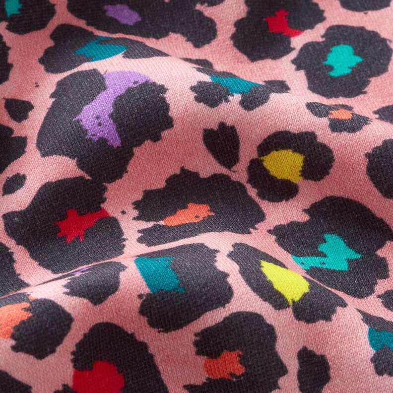 Sweatshirt angeraut buntes Leomuster – rosa,  image number 2