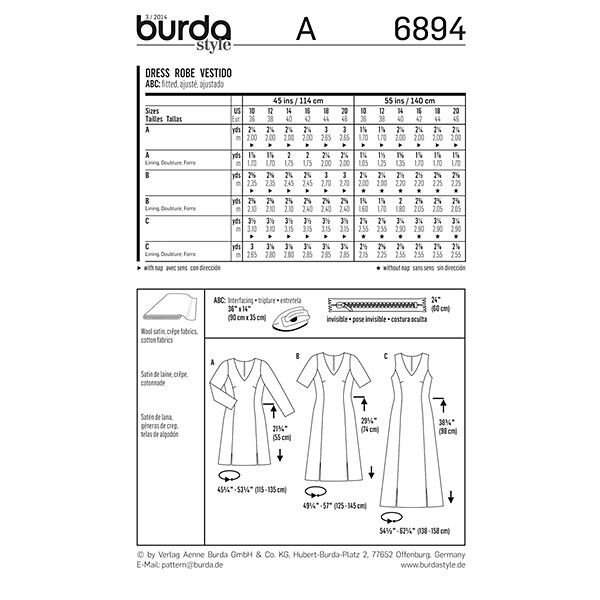 Kleid | Burda 6894 | 36-46,  image number 4