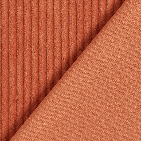 Breitcord vorgewaschen Uni – terracotta | Reststück 100cm