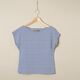 Baumwolljersey schmale Streifen – jeansblau/weiss,  thumbnail number 6