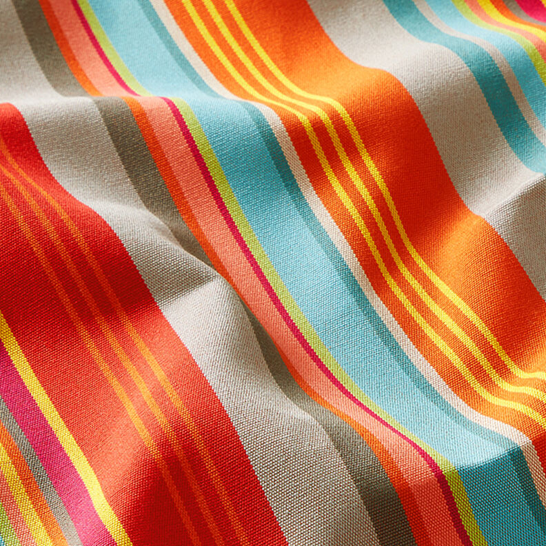 Outdoorstoff Canvas Streifen – orange/rot,  image number 2