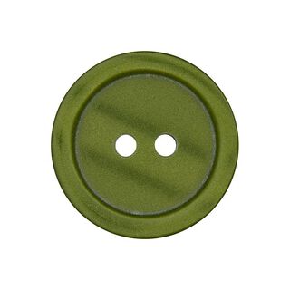 Kunststoffknopf 2-Loch Basic - oliv, 