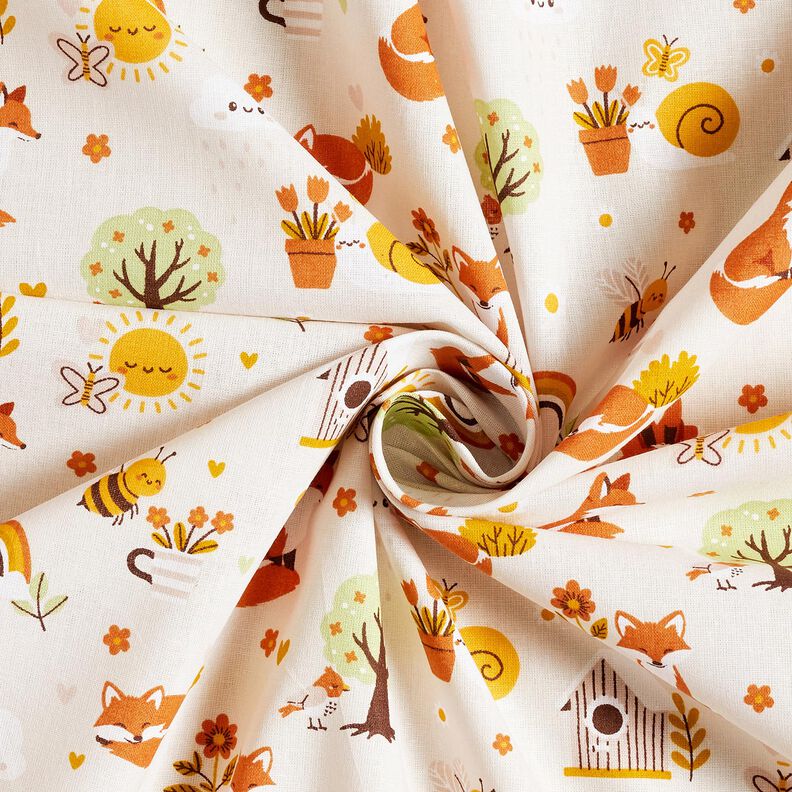 Baumwollpopeline Fuchs im Garten – natur,  image number 3