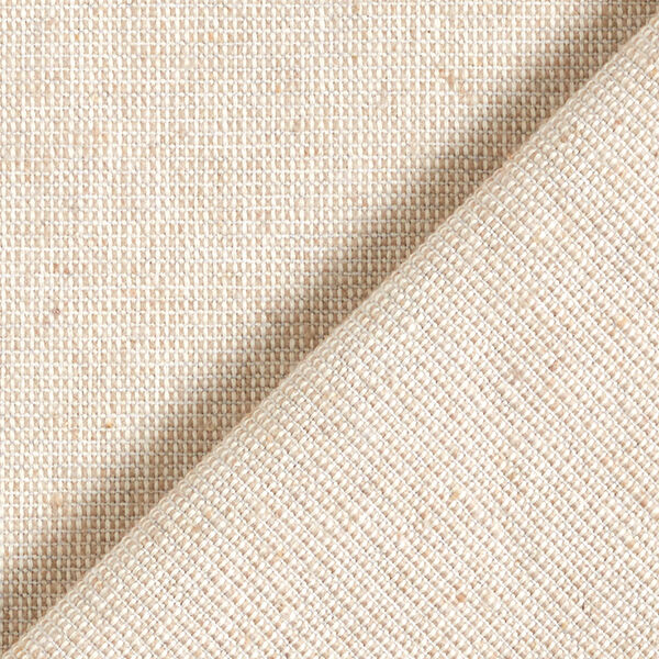 Dekostoff Halbpanama Rippenstruktur recycelte Baumwolle – beige | Reststück 50cm