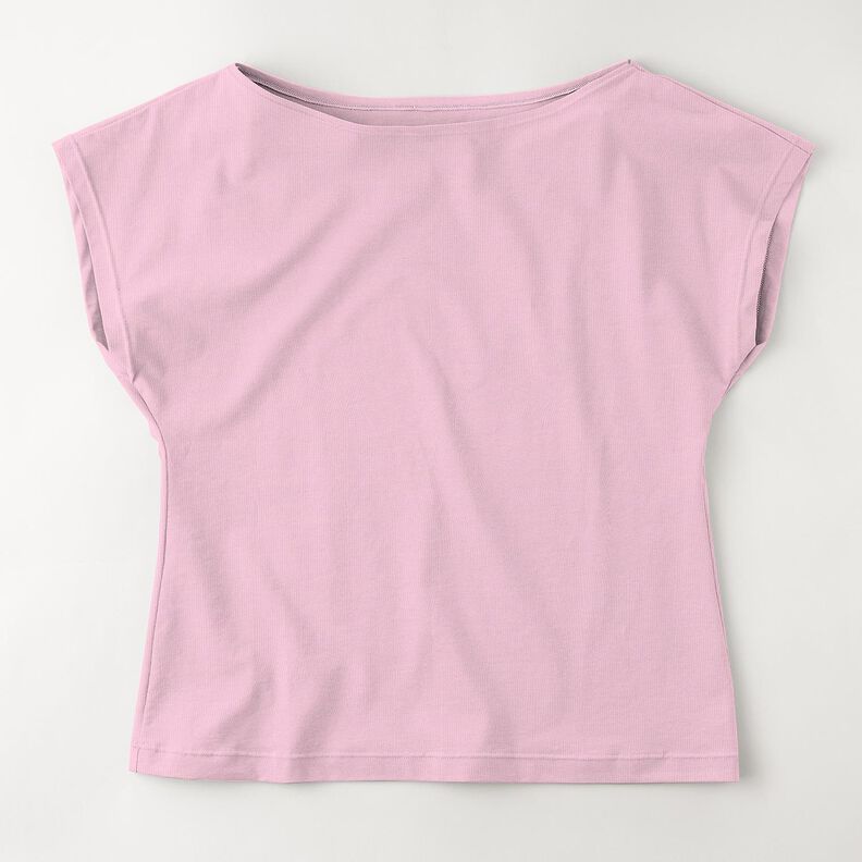 Baumwolljersey Medium Uni – rosa, image number 6