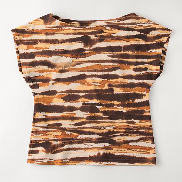 Viskosejersey Tie Dye Print – beige/braun,  image number 5