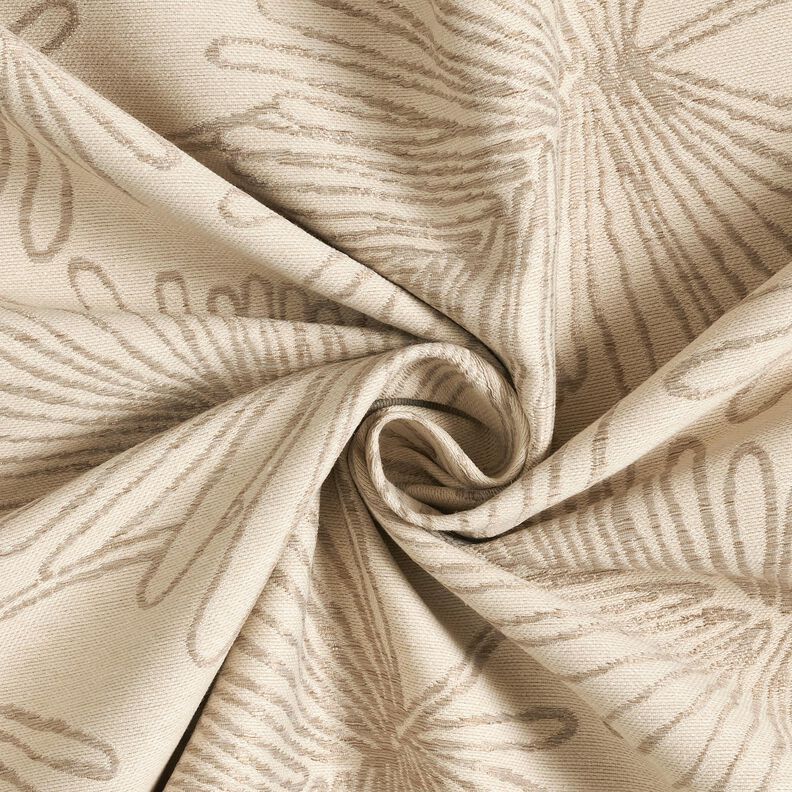 Dekostoff Jacquard Blätterkonturen – natur, image number 3