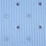 Baumwoll-Mix Paillettenstickerei auf Streifen | Poppy Fabrics – hellblau/weiss,  thumbnail number 1