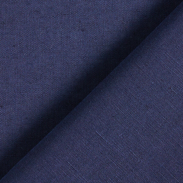 Leinen-Baumwoll-Mix einfarbig – marineblau,  image number 4