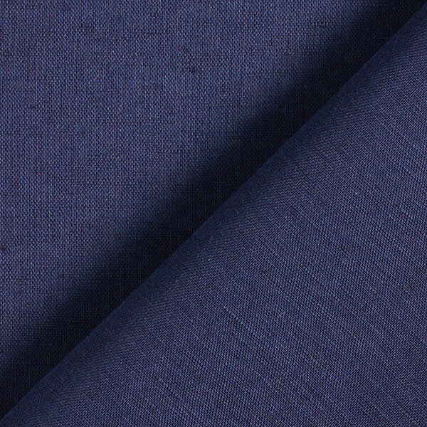 Leinen-Baumwoll-Mix einfarbig – marineblau, image number 4