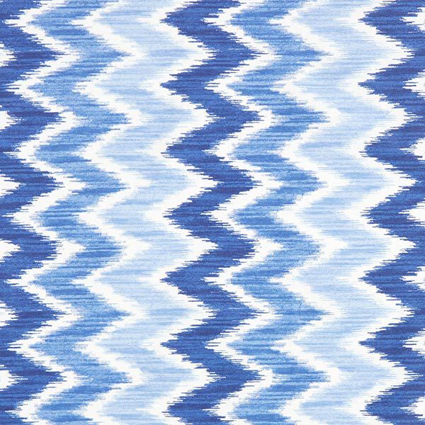 Beschichtete Baumwolle Ikat-Print – blau/weiss | Reststück 100cm
