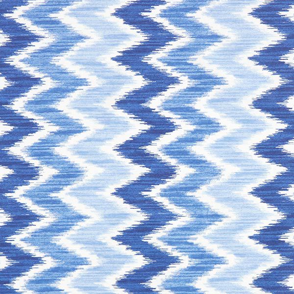Beschichtete Baumwolle Ikat-Print – blau/weiss | Reststück 100cm