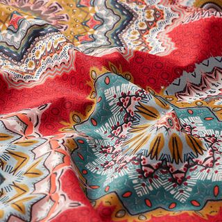 Cretonne Großes Mandala-Muster – rot | Reststück 60cm