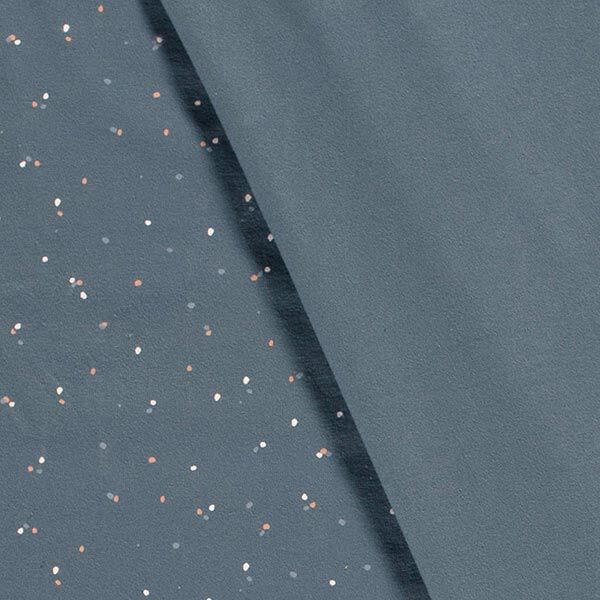 Baumwolljersey unregelmässige Klekse  – jeansblau | Reststück 100cm