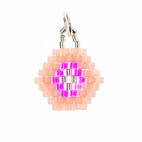 Anhänger Brick Stitch Sechseck [14 mm  x 16 mm] | Rico Design – rosa,  image number 1