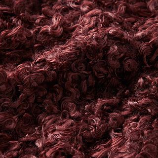 Strickstoff Flokati-Locken – bordeauxrot, 