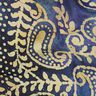 Feiner Baumwollbatist Batik Paisley – ozeanblau/sand,  thumbnail number 2