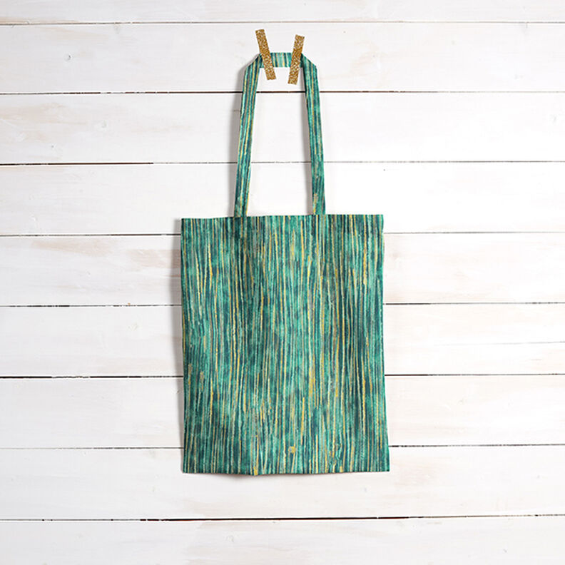 Outdoorstoff Canvas Feine Streifen – petrol,  image number 10