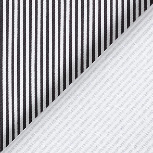 Baumwoll-Stretch schmale Streifen – schwarz/weiss | Reststück 50cm