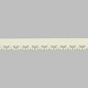 Elastisches Ziergummi [10 mm] - weiss, 