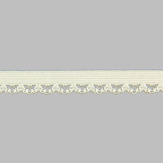 Elastisches Ziergummi [10 mm] - weiss, 