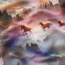 French Terry Sommersweat mystische Pferde Digitaldruck – pastellviolett,  thumbnail number 2