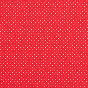 Baumwollpopeline kleine Punkte – rot/weiss, 