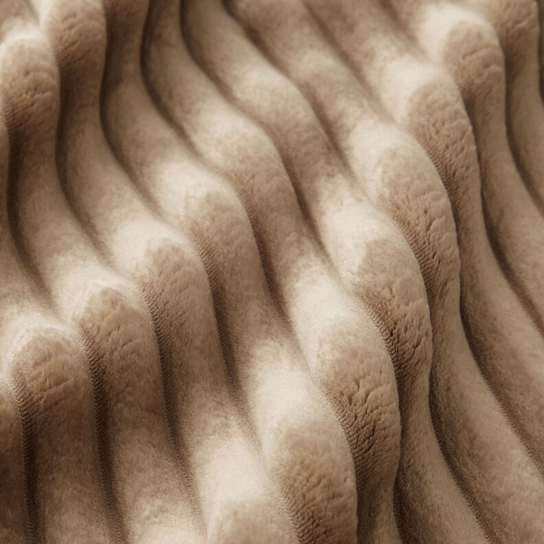Polsterstoff Fellstreifen – taupe,  image number 3