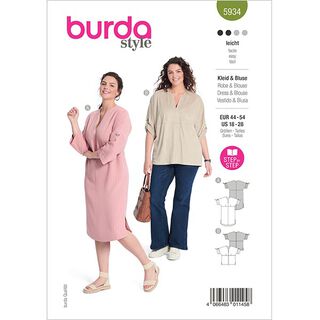 Plus-Size Kleid / Bluse  | Burda 5934 | 44-54, 