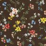 Viskosejersey kleine Blümchen – dunkelbraun/feuerrot,  thumbnail number 5