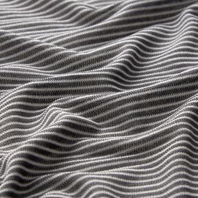Feinstrick schmale Streifen – altsilber/weiss, 