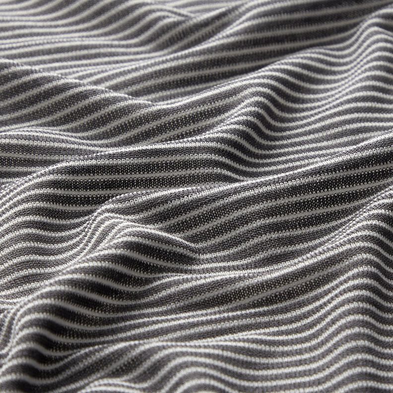 Feinstrick schmale Streifen – altsilber/weiss,  image number 2