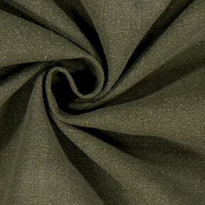 Leinenstoff Ramie-Mix stonewashed, schwere Qualität – dunkeloliv, 