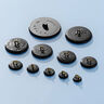 Bezogener Knopf, Viskosejersey Medium – schiefergrau,  thumbnail number 3