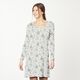 GOTS Baumwolljersey große Aquarell-Blumen – nebelgrau/aquablau,  thumbnail number 6