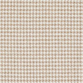Mantelstoff Woll-Mix Glitzer-Hahnentritt – mocca/wollweiss, 