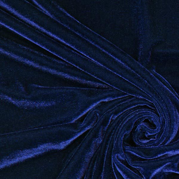 Stretch Samt - marineblau,  image number 1
