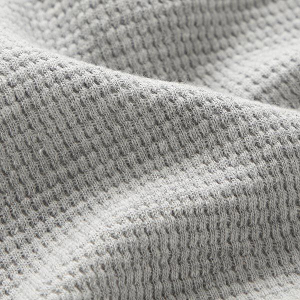 Mini Baumwoll-Waffeljersey Uni – hellgrau | Reststück 100cm