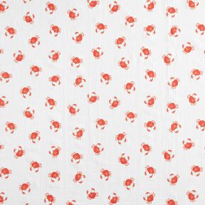 GOTS Musselin/ Doppel-Krinkel Gewebe Krebse | Poppy Fabrics – elfenbein, 