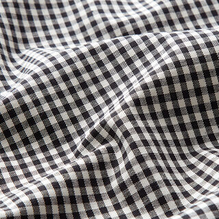 Baumwoll-Stretch Vichy Karo – schwarz/weiss, 